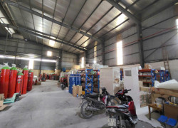 cho thue kho mặt đường Đại Lộ Thăng Long, cạnh cầu vượt An Khánh, DT 600m, xuất VAT, PCCC
