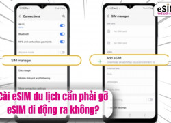 Cài eSIM du lịch cần phải gỡ eSIM di động ra không?