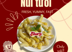 Nui Tươi Slurp – Nui Mềm Dai, Thơm Ngon, Dễ Chế Biến – Chỉ với 30k