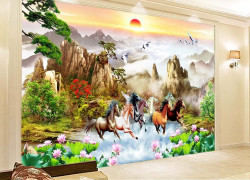 Tranh gạch 3d mã đáo thành công - NCV33