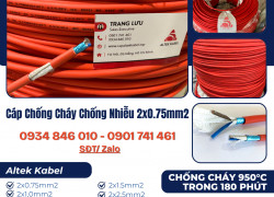 Cáp chống cháy chống nhiễu 2x0.75+E+GFT Altek Kabel