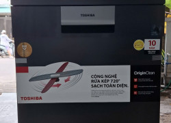 ✨ Máy Rửa Chén Toshiba DW-15F7(G)-VN – 15 Bộ, Sấy Khí Nóng, Diệt Khuẩn UV, Kết Nối App Thông Minh