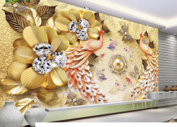 Tranh gạch 3d chim công - N54