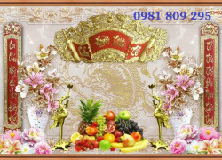 Gạch tranh ốp tường ban thờ