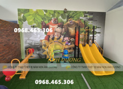 Cầu trượt trẻ em nhập khẩu, cầu trượt máng đôi, cầu trượt 2 máng trượt