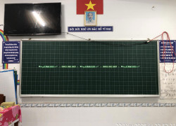 Bảng từ xanh viết phấn kẻ ô ly tập 4 ô cho cấp 1