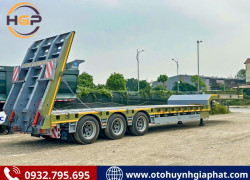 Sơ mi rơ mooc siêu trường diêu trọng TIANRUI 3 trục dài 14.3m - Kèm thang thủy lực