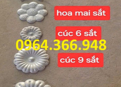 Bông cúc tôn dập cho cổng sắt mỹ thuật
