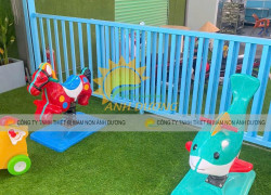 Thú nhún lò xo cho bé mầm non, thú nhún lò xo composite trẻ em