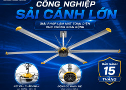 QUẠT TRẦN CÔNG NGHIỆP HVLS – GIẢI PHÁP LÀM MÁT NHÀ XƯỞNG HIỆU QUẢ