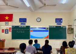 Bảng trượt ngang 2 cánh giải pháp hiệu quả cho lớp học