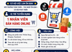 TUYỂN NHÂN VIÊN BÁN HÀNG ONLINE QUẬN 11