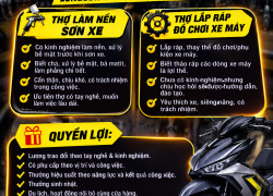 [LÀM NGAY] 2 THỢ SƠN XE, LẮP RÁP XE QUẬN 6