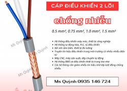 Cáp điều khiển 2 lõi 2x0.5, 2x0.75, 2x1.0, 2x1.5 Altek Kabel