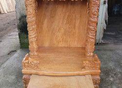 Bàn thờ thần tài gỗ gõ đỏ
