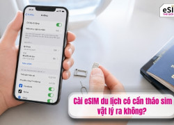 Cài eSIM du lịch có cần tháo sim vật lý ra không?
