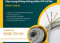 Cáp mạng UTP cat5e – Giải pháp kết nối mạng lan ổn định Đà Nẵng, Huế, Bình Định