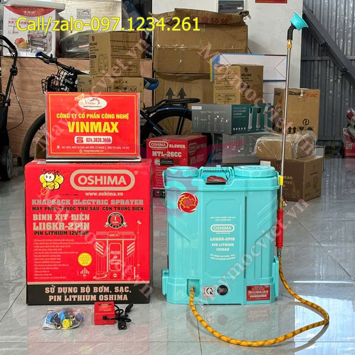 Bình xịt điện Oshima Li16 KR có chức năng đảo