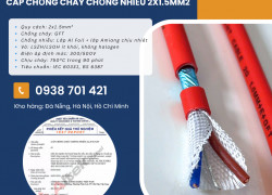 Cáp chống cháy chống nhiễu 2x1.5mm² cho hệ thống PCCC Hồ Chí Minh, Gia Lai