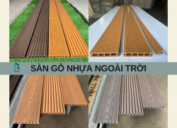 Sàn gỗ nhựa ngoài trời 3D vân nổi cho hồ bơi, ban công