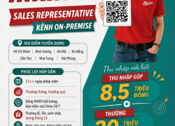 Tuyển dụng Sales Representative Kênh On-Premise