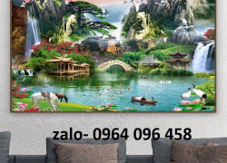 Tranh gạch phong cảnh đồng quê 3d - LMN588