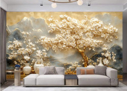 Gạch tranh trang trí phòng khách 3d - LDCX3