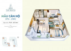 Căn 3N2wc The Zenith Hải Phòng!Không gian cho cả gia đình
