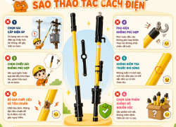 Sào thao tác cách điện là gì? Cách lựa chọn theo cấp điện áp?
