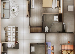 CĂN 2PN AN ZEN RESIDENCES – 64,21M² – THIẾT KẾ HIỆN ĐẠI,GIÁ 2,2tỉ