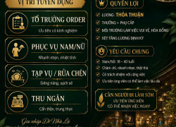 Quán dê tuyển phục vụ nam nữ làm partime / fulltime