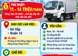[LÀM NGAY, BAO ĂN Ở] TÀI XẾ B2 TP.HCM