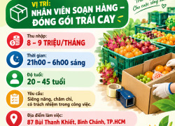 TUYỂN NHÂN VIÊN SOẠN HÀNG BÌNH CHÁNH