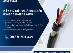 Cáp tín hiệu chống nhiễu RS485 2 Pair 18AWG phân phối Hà Nội, Hải Phòng, Hải Dương