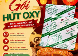 Đóng gói bánh trung thu không mốc - dùng gói hút Oxy O2X