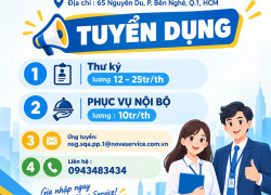 TUYỂN DỤNG THƯ KÝ, PHỤC VỤ