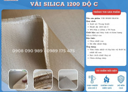 Vải Silica chịu nhiệt 1200 độ C, dùng cho nhà máy và xưởng sản xuất