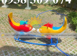 Bập bênh đôi cá heo. bập bênh cá vàng trẻ em, bập bênh ghế gấu, bập bênh thiên nga nhà trẻ