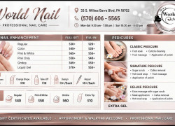 Hiển thị menu – bảng giá nail spa salon trên tivi ☎️ 0946.111.675