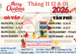 LỊCH HỌC IELTS TẠI CET NĂM 2026 tại TÂN PHÚ