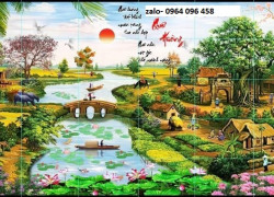 Tranh gạch phong cảnh đồng quê 3d - 43XCV