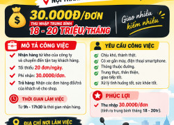 TUYỂN SHIPPER GIAO HÀNG THỜI TRANG – NỘI THÀNH TP.HCM