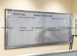 Bảng thông báo cửa kính treo tường cho các công ty