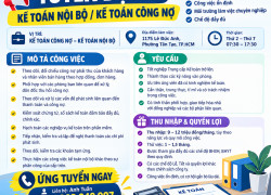 NPP PHẠM ANH TUYỂN KẾ TOÁN NỘI BỘ/CÔNG NỢ