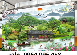 Tranh gạch 3d phong cảnh đồng quê - 53CVB