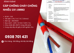 Cáp chống cháy chống nhiễu 2x1.0mm² sẵn kho, phân phối toàn quốc