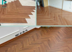 +6 Bước Thi Công Sàn Nhựa Xương Cá Luôn Cá Bền Đẹp