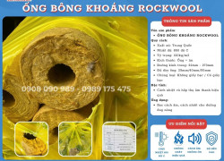 Ống bông sợi khoáng Rockwool bọc ống nóng