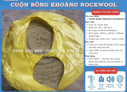 Cuộn bông sợi khoáng Rockwool cách âm, cách nhiệt