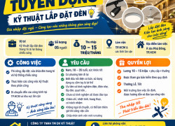 MINH TRUNG TUYỂN DỤNG – KỸ THUẬT LẮP ĐẶT ĐÈN 